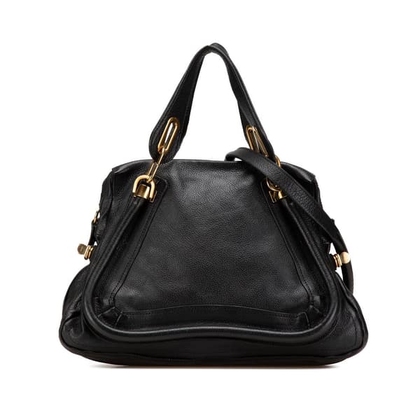 Pre-owned Chloé Medium Leather Paraty Satchel Black