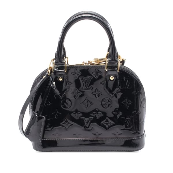 Pre-owned Louis Vuitton Monogram Vernis Alma BB Black