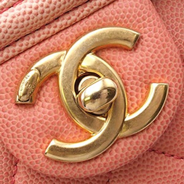 Pre-owned Chanel Small Quilted Caviar Sunset On The Sea Flap Pink
