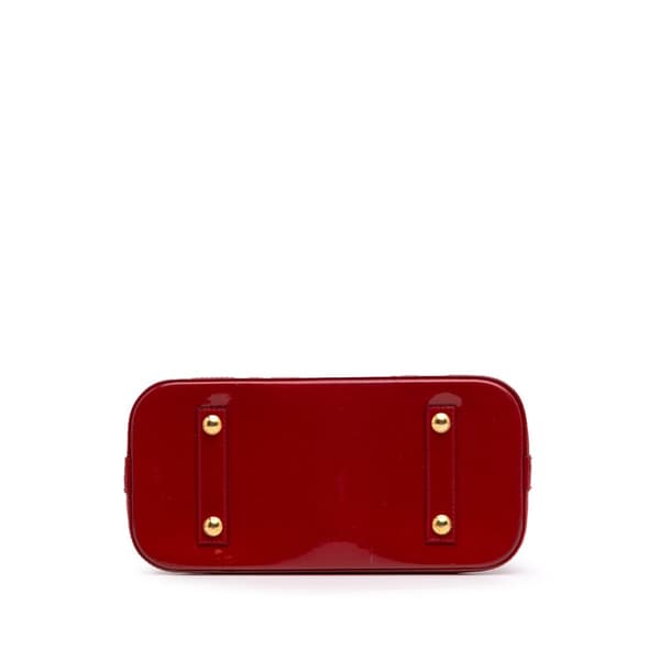 Pre-owned Louis Vuitton Monogram Vernis Alma PM Red