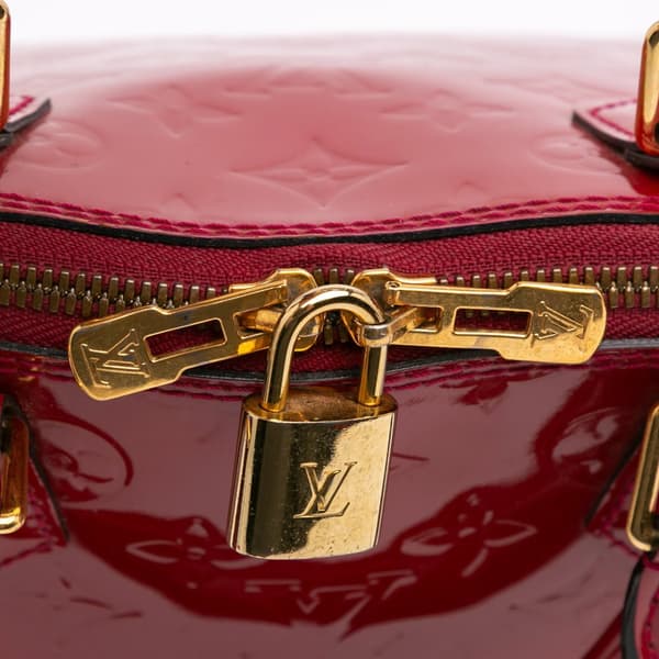 Pre-owned Louis Vuitton Monogram Vernis Alma PM Red