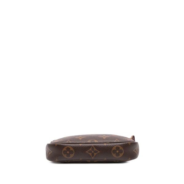 Pre-owned Louis Vuitton Monogram Mini Pochette Accessoires Brown