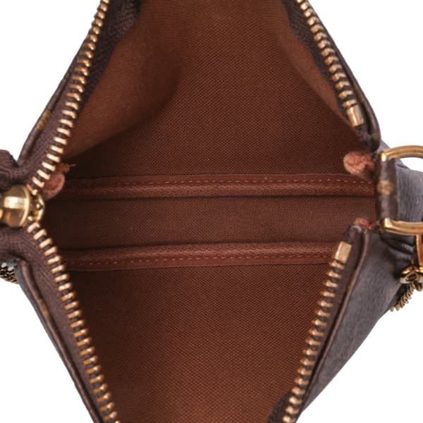 Pre-owned Louis Vuitton Monogram Mini Pochette Accessoires Brown