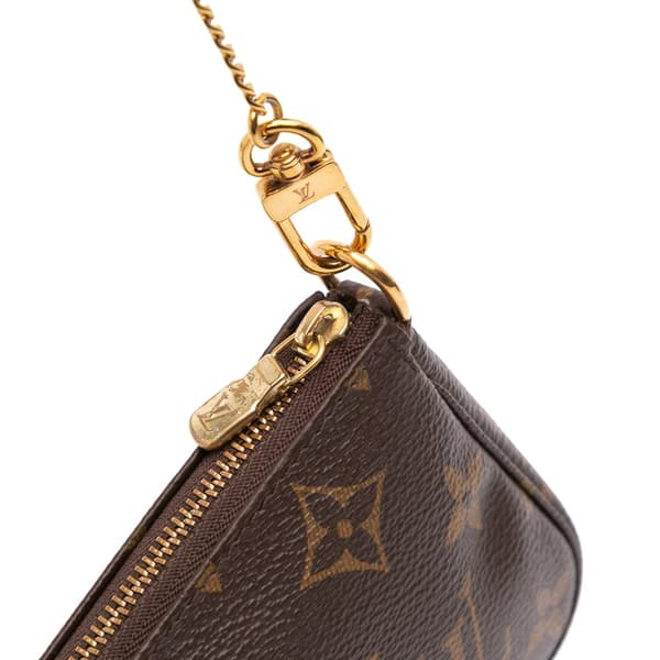 Pre-owned Louis Vuitton Monogram Mini Pochette Accessoires Brown