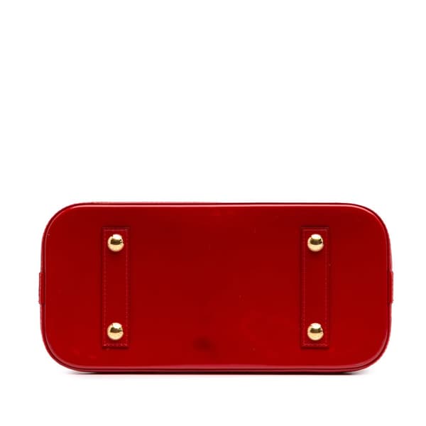 Pre-owned Louis Vuitton Monogram Vernis Alma PM Red