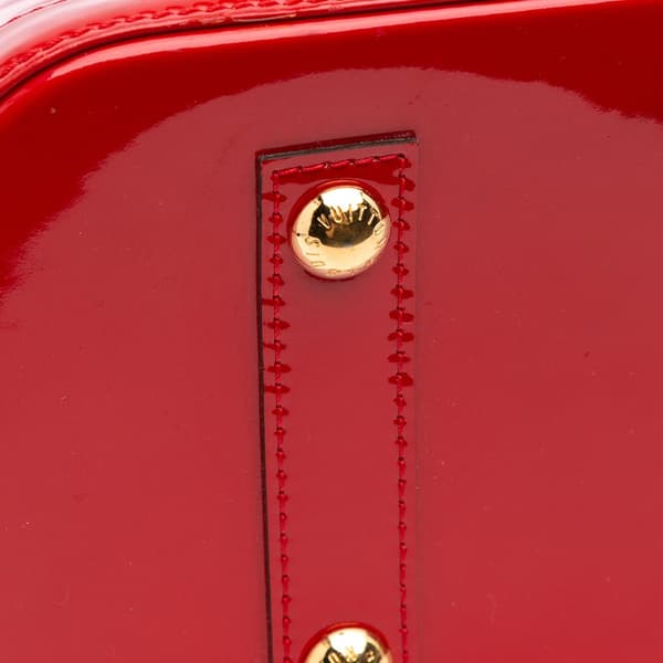 Pre-owned Louis Vuitton Monogram Vernis Alma PM Red
