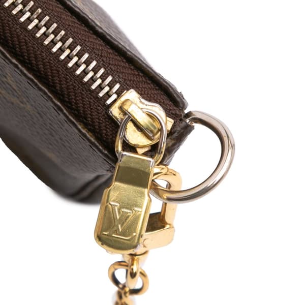 Pre-owned Louis Vuitton Monogram Mini Pochette Accessoires Brown