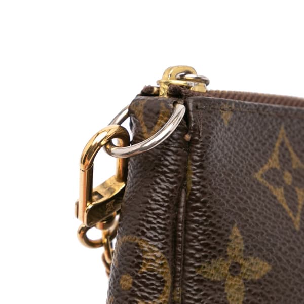 Pre-owned Louis Vuitton Monogram Mini Pochette Accessoires Brown