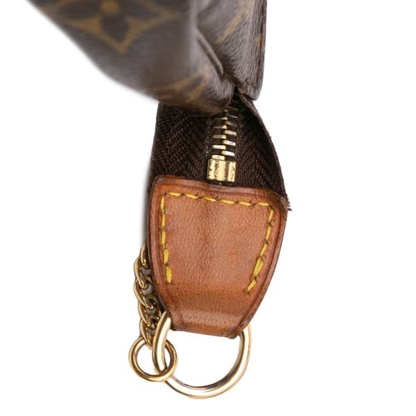 Pre-owned Louis Vuitton Monogram Mini Pochette Accessoires Brown