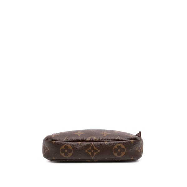 Pre-owned Louis Vuitton Monogram Mini Pochette Accessoires Brown