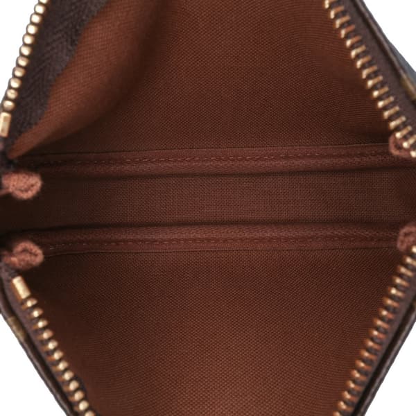 Pre-owned Louis Vuitton Monogram Mini Pochette Accessoires Brown