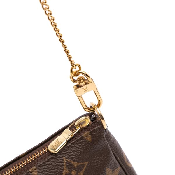 Pre-owned Louis Vuitton Monogram Mini Pochette Accessoires Brown