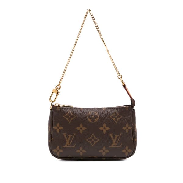 Pre-owned Louis Vuitton Monogram Mini Pochette Accessoires Brown