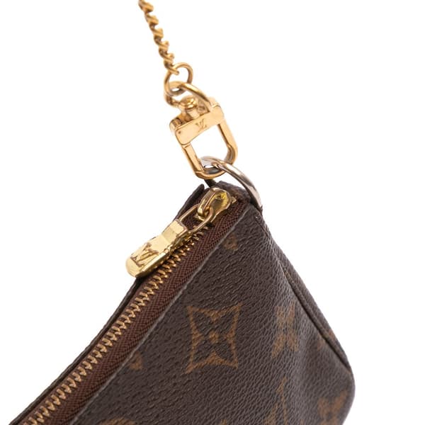 Pre-owned Louis Vuitton Monogram Mini Pochette Accessoires Brown