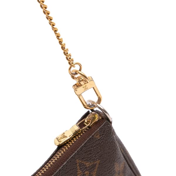 Pre-owned Louis Vuitton Monogram Mini Pochette Accessoires Brown
