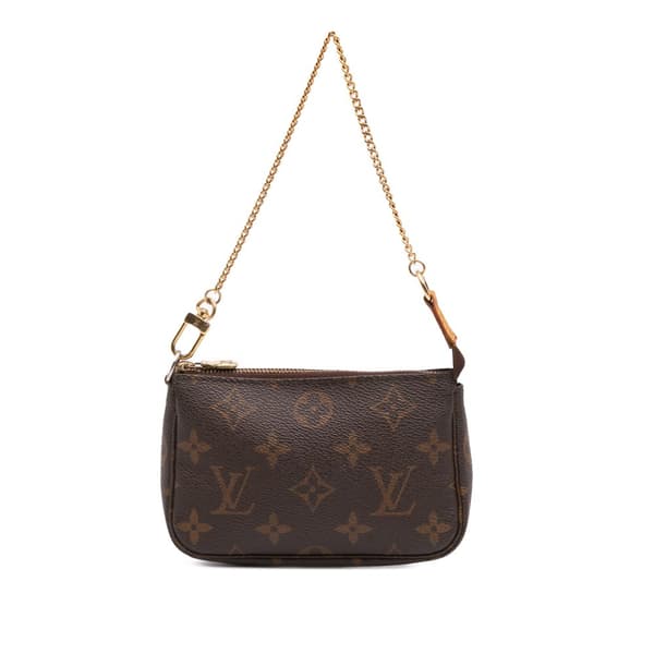 Pre-owned Louis Vuitton Monogram Mini Pochette Accessoires Brown