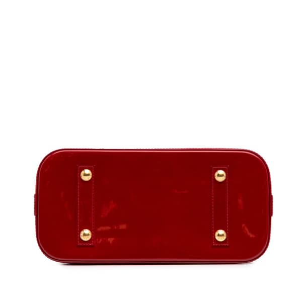 Pre-owned Louis Vuitton Monogram Vernis Alma PM Red