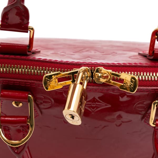 Pre-owned Louis Vuitton Monogram Vernis Alma PM Red