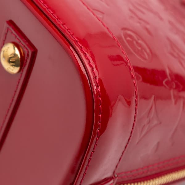 Pre-owned Louis Vuitton Monogram Vernis Alma PM Red