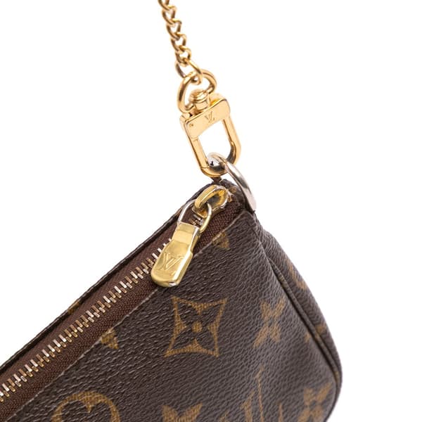 Pre-owned Louis Vuitton Monogram Mini Pochette Accessoires Brown