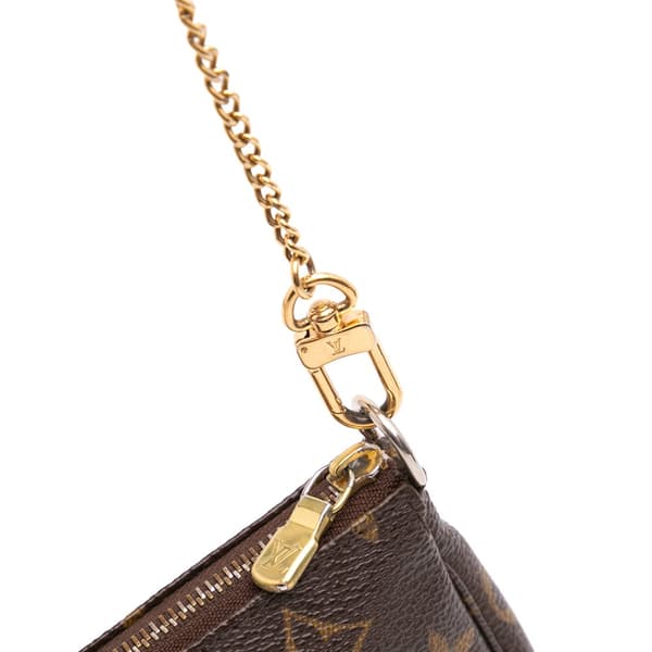 Pre-owned Louis Vuitton Monogram Mini Pochette Accessoires Brown