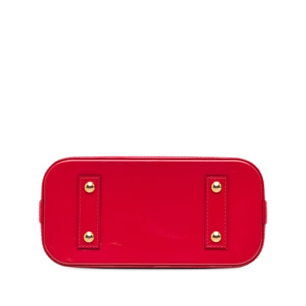Pre-owned Louis Vuitton Monogram Vernis Alma BB Red