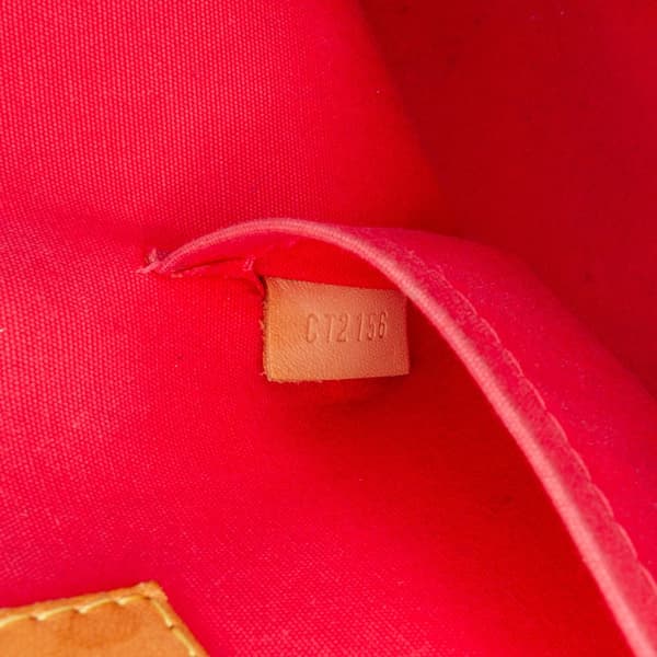 Pre-owned Louis Vuitton Monogram Vernis Alma BB Red