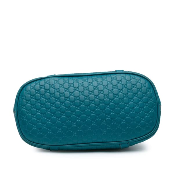 Pre-owned Gucci Mini Microguccissima Dome Satchel Blue