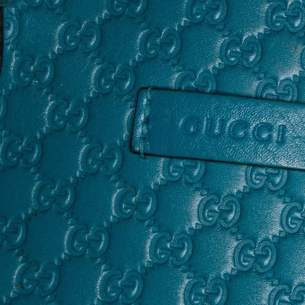 Pre-owned Gucci Mini Microguccissima Dome Satchel Blue