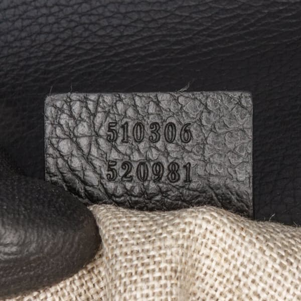 Pre-owned Gucci Medium Dollar Calf Interlocking G Satchel Black