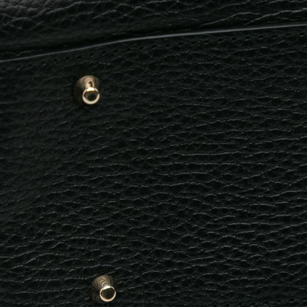 Pre-owned Gucci Medium Dollar Calf Interlocking G Satchel Black