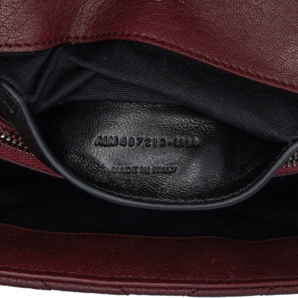 Pre-owned Saint Laurent Medium Monogram Chevron Sheepskin College Bag Red