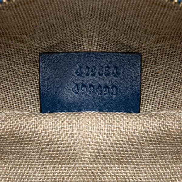 Pre-owned Gucci Mini Microguccissima Dome Satchel Blue
