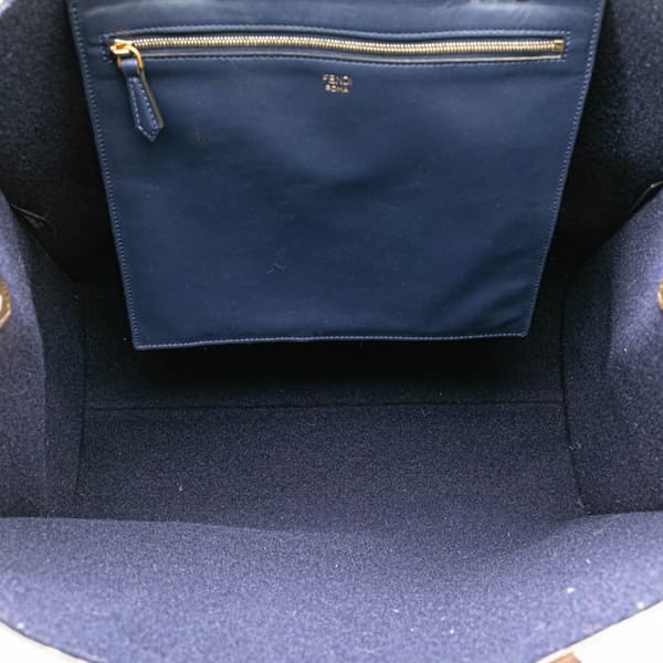Pre-owned Fendi Fila Zucca Coated Canvas Logo Mania Shopper Tote Brown