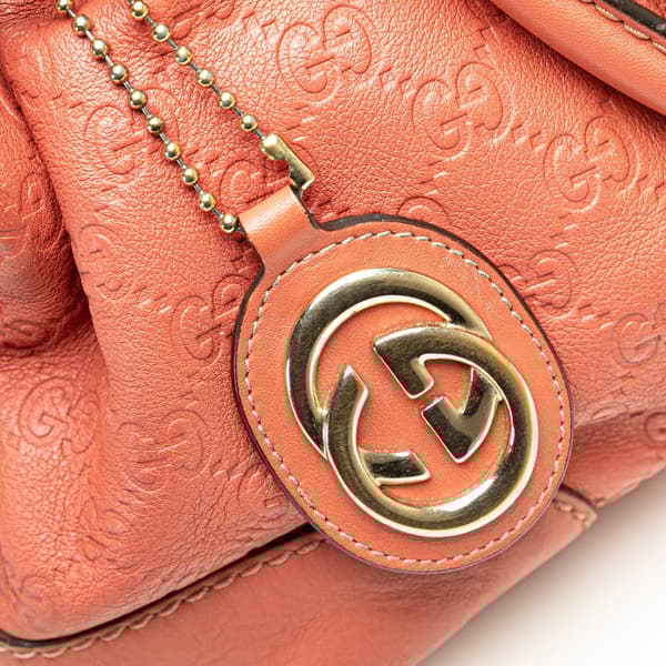 Pre-owned Gucci Guccissima Sukey Satchel Pink