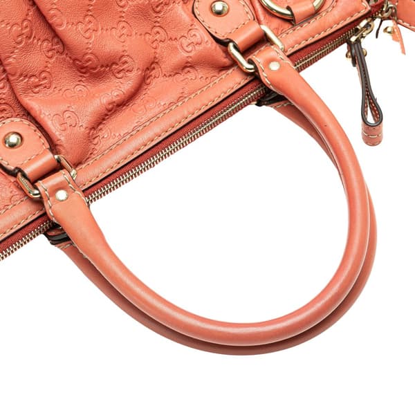 Pre-owned Gucci Guccissima Sukey Satchel Pink