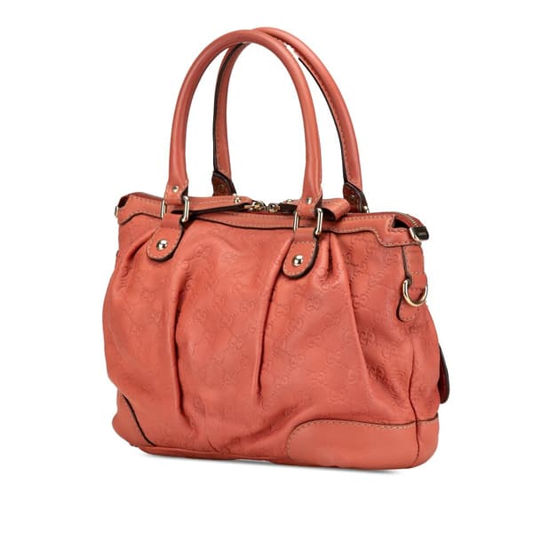 Pre-owned Gucci Guccissima Sukey Satchel Pink