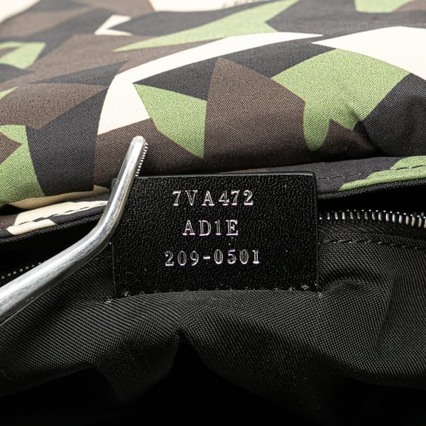 Pre-owned Fendi Nylon Camouflage Convertible Baguette Satchel Green