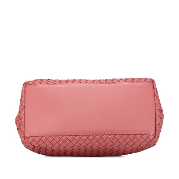 Pre-owned Bottega Veneta Nappa Intrecciato Satchel Pink