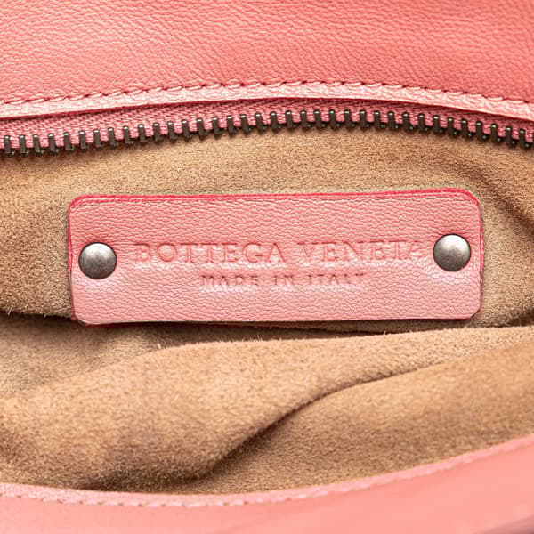 Pre-owned Bottega Veneta Nappa Intrecciato Satchel Pink