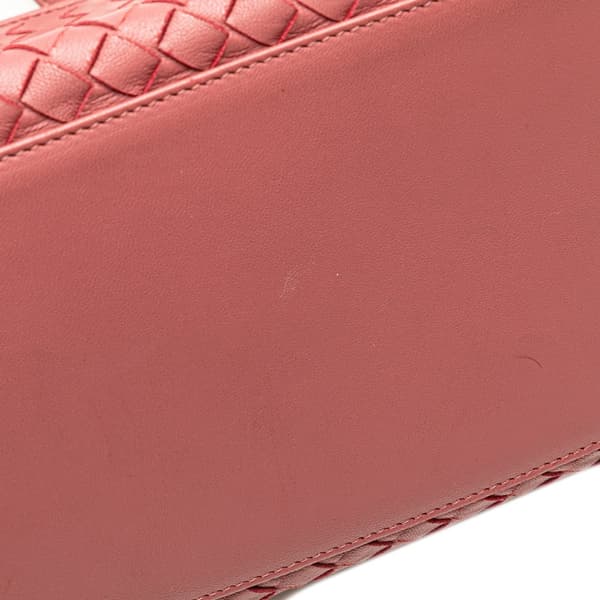 Pre-owned Bottega Veneta Nappa Intrecciato Satchel Pink