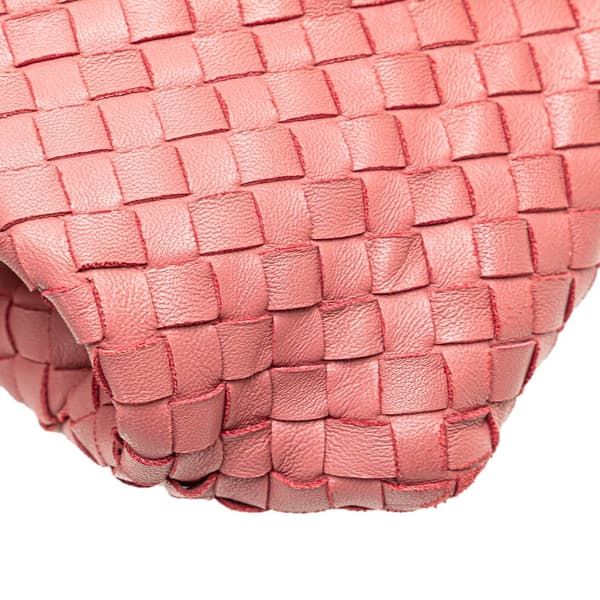 Pre-owned Bottega Veneta Nappa Intrecciato Satchel Pink