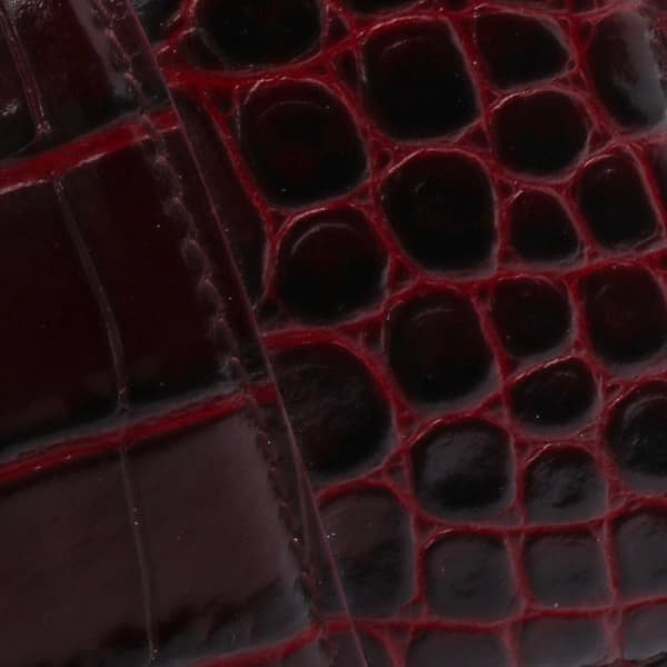 Pre-owned Balenciaga Small Croc Embossed Hourglass Top Handle Bag Red