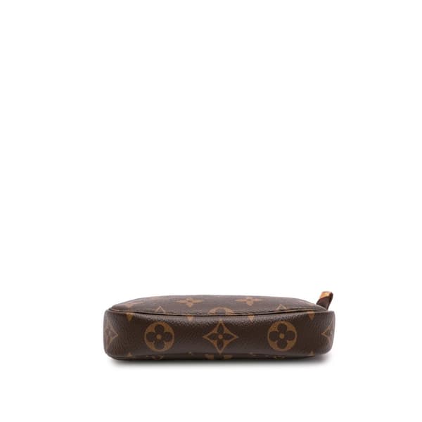 Pre-owned Louis Vuitton Monogram Mini Pochette Accessoires Brown