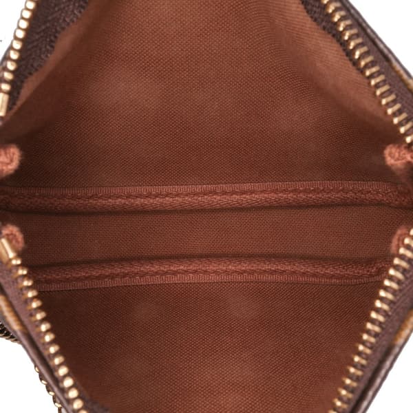 Pre-owned Louis Vuitton Monogram Mini Pochette Accessoires Brown