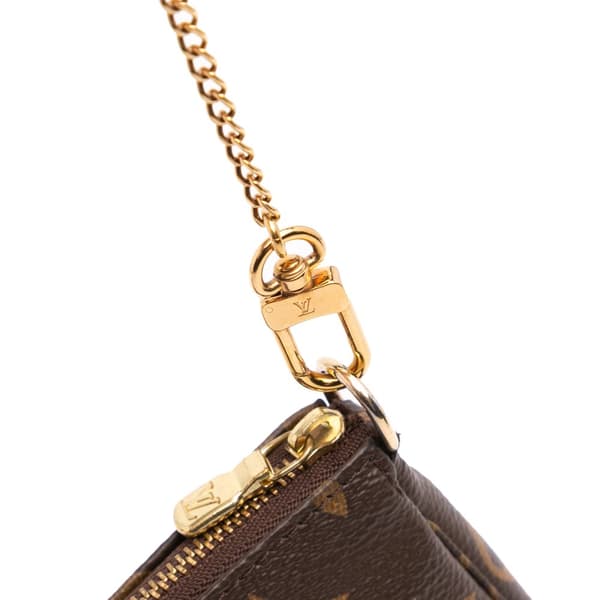 Pre-owned Louis Vuitton Monogram Mini Pochette Accessoires Brown