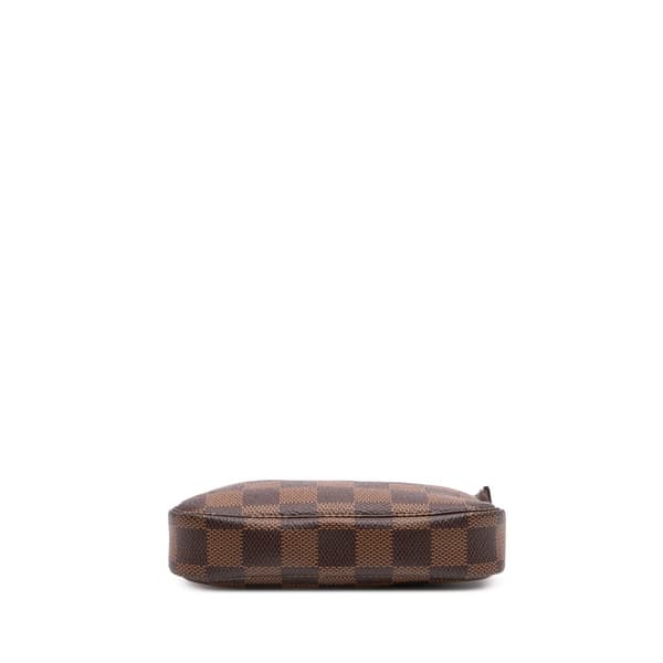 Pre-owned Louis Vuitton Damier Ebene Mini Pochette Accessoires Brown