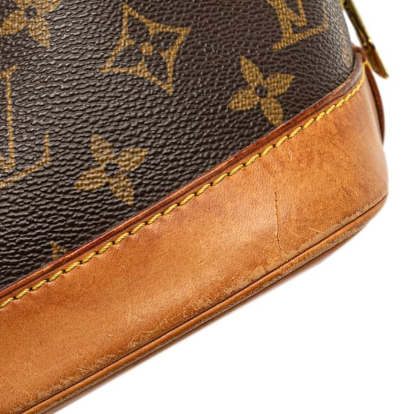 Pre-owned Louis Vuitton Monogram Alma PM Brown
