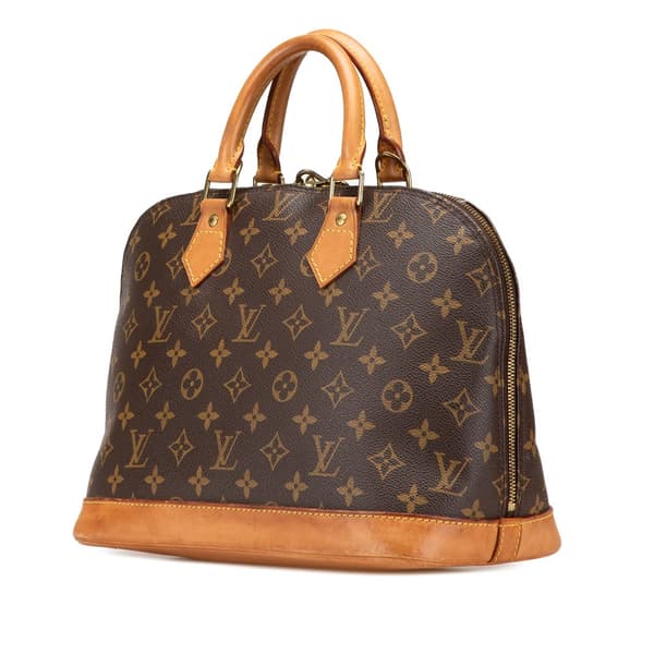 Pre-owned Louis Vuitton Monogram Alma PM Brown