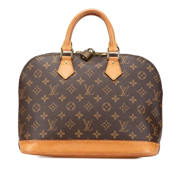 Pre-owned Louis Vuitton Monogram Alma PM Brown